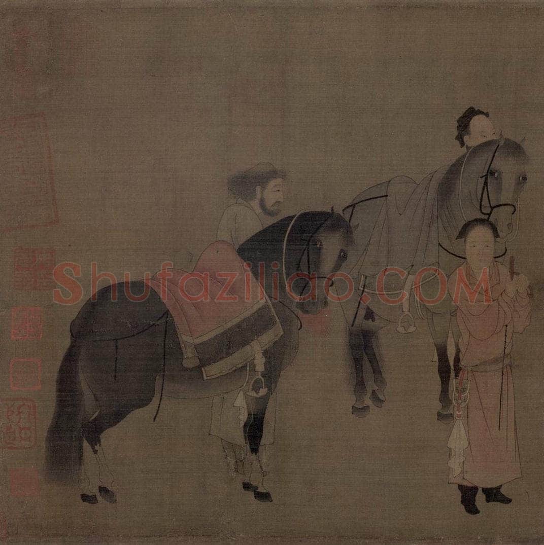 宋 佚名 《北齐校书图》 书画作品