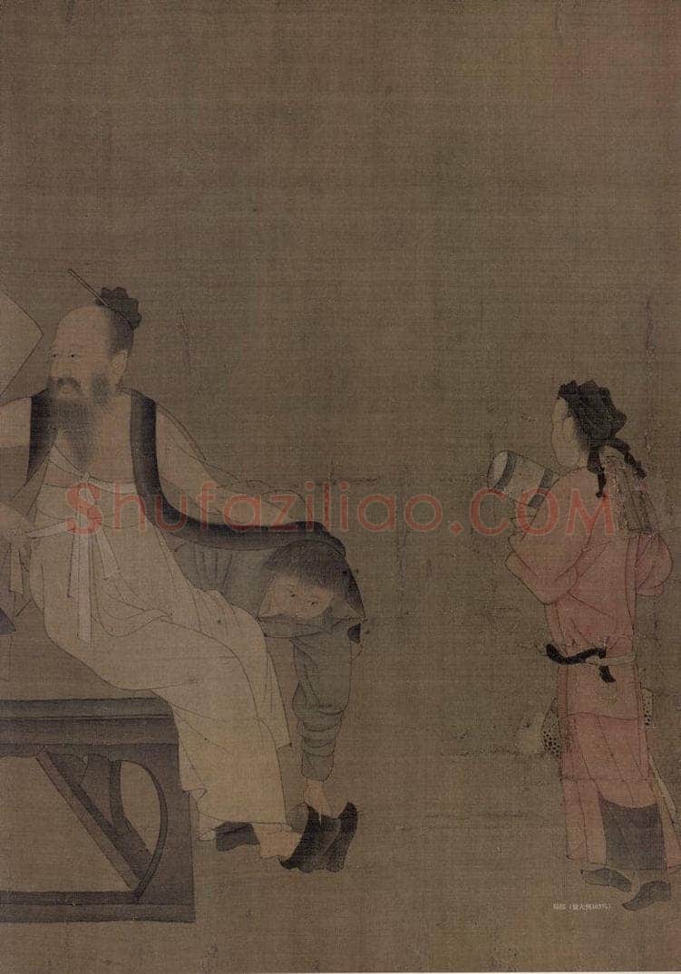 宋 佚名 《北齐校书图》 书画作品