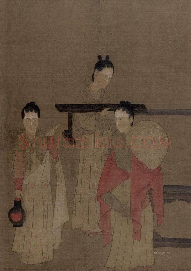 宋 佚名 《北齐校书图》 书画作品