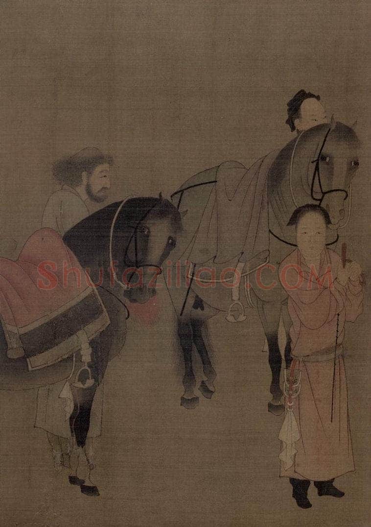 宋 佚名 《北齐校书图》 书画作品