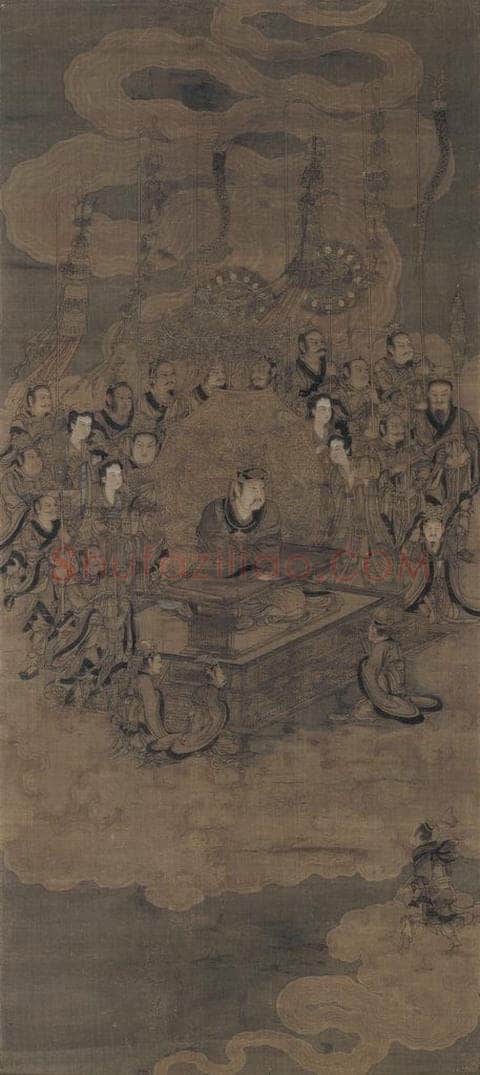 宋 佚名 《三官图：天官》 书画作品