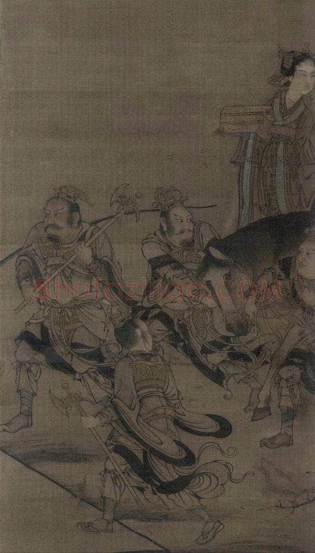 宋 佚名 《三官图:地官》 书画作品