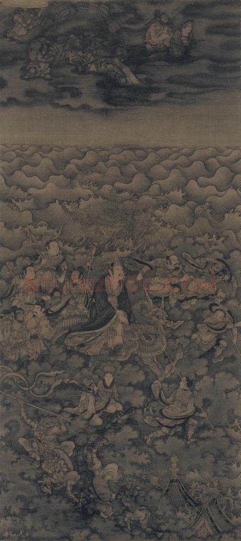宋 佚名 《三关图:水官》 书画作品