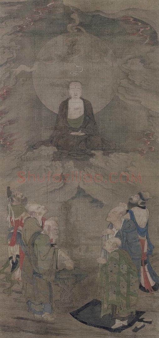 宋 周季常 《五百罗汉图：云中显现》 书画作品