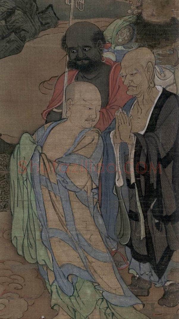 宋 周季常 《五百罗汉图:洞中入定》 书画作品