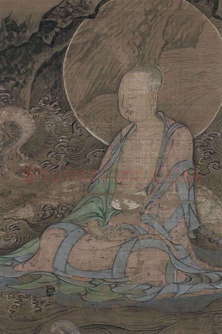宋 周季常 《五百罗汉图：洞中入定》 书画作品