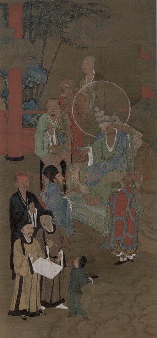 宋 周季常 《五百罗汉图：应身观音》 书画作品