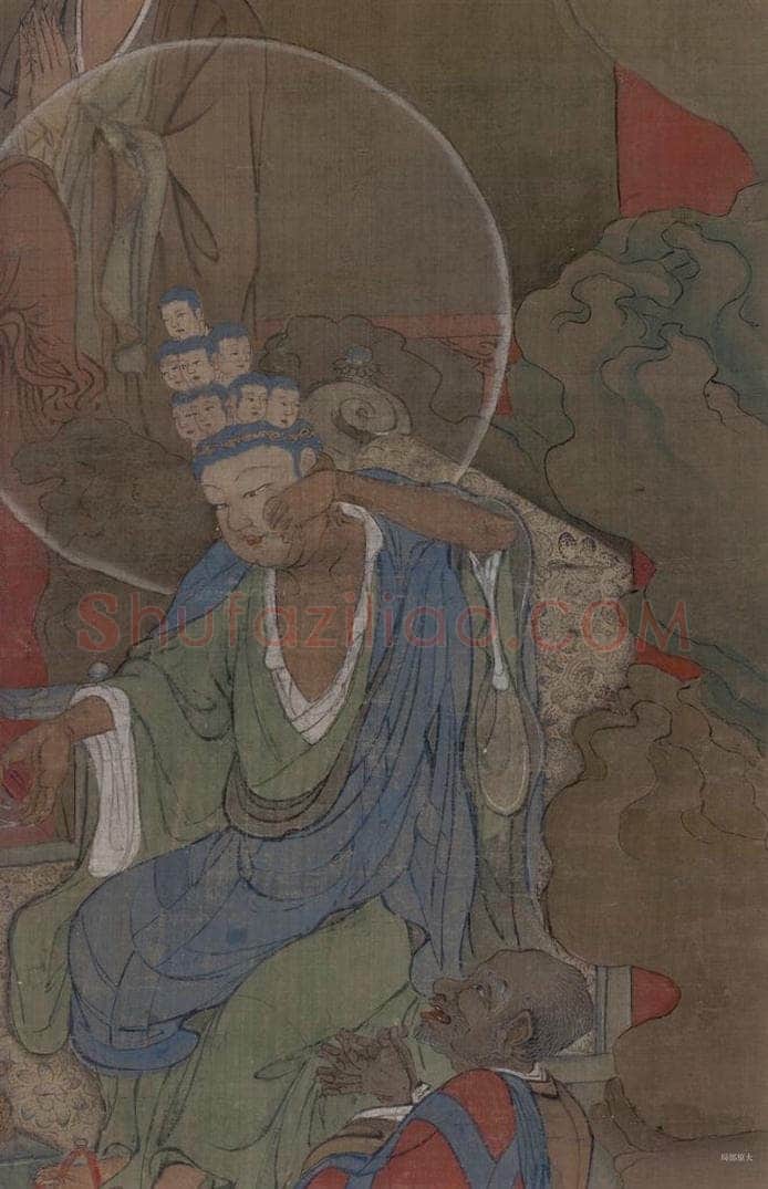 宋 周季常 《五百罗汉图：应身观音》 书画作品