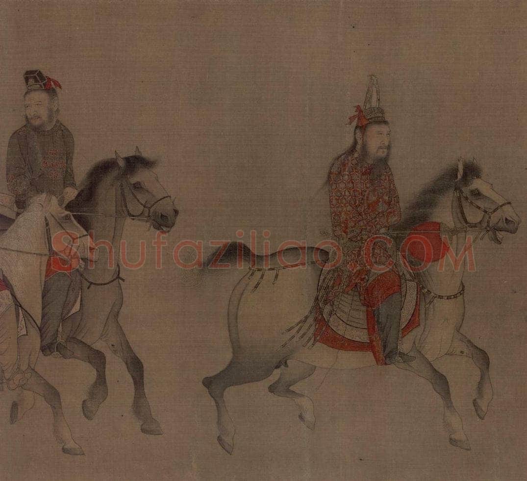 宋 佚名 《番骑图》 书画作品