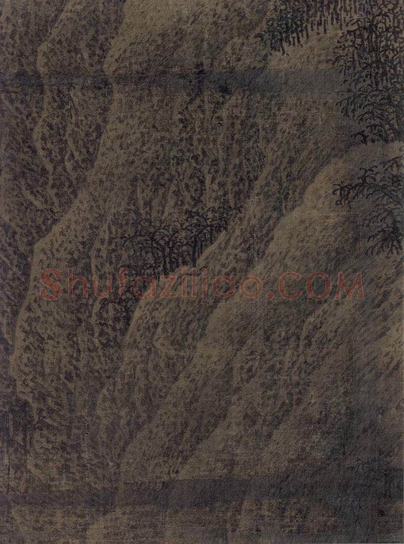 宋 范宽 《雪山楼阁图》 书画作品
