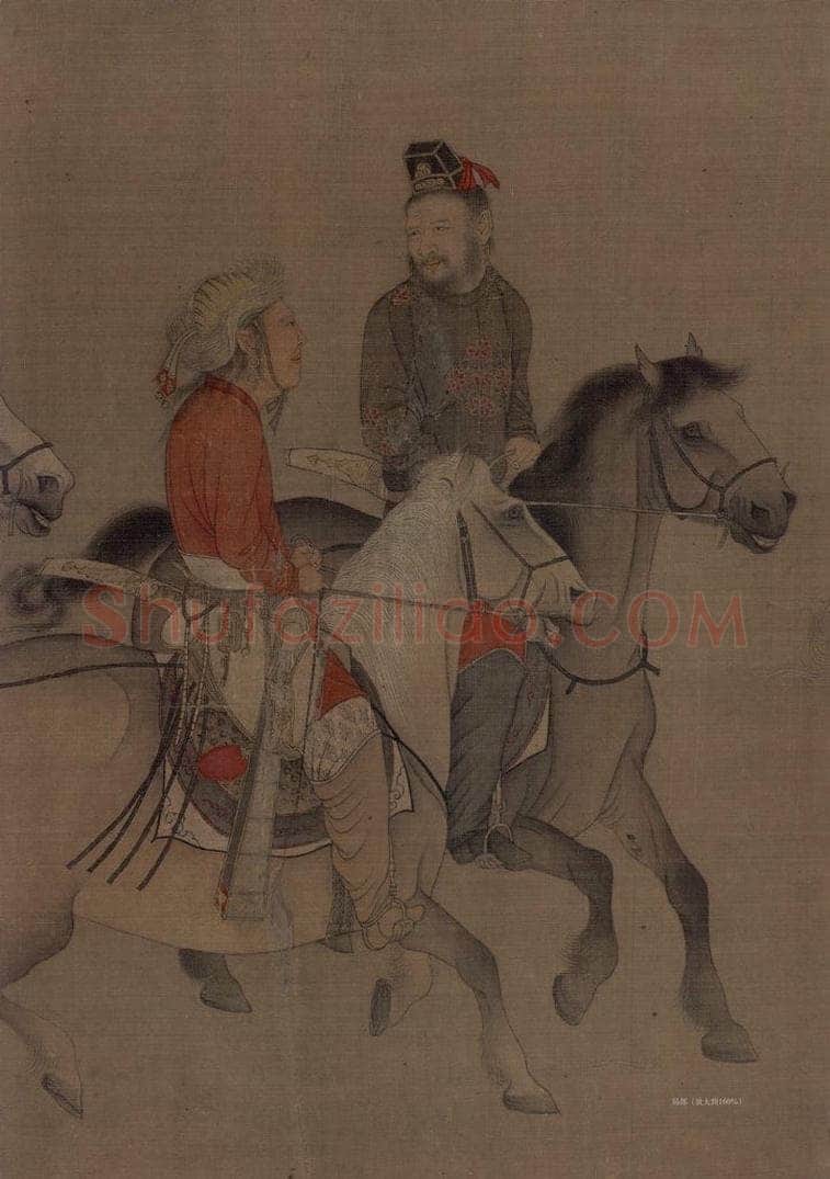 宋 佚名 《番骑图》 书画作品