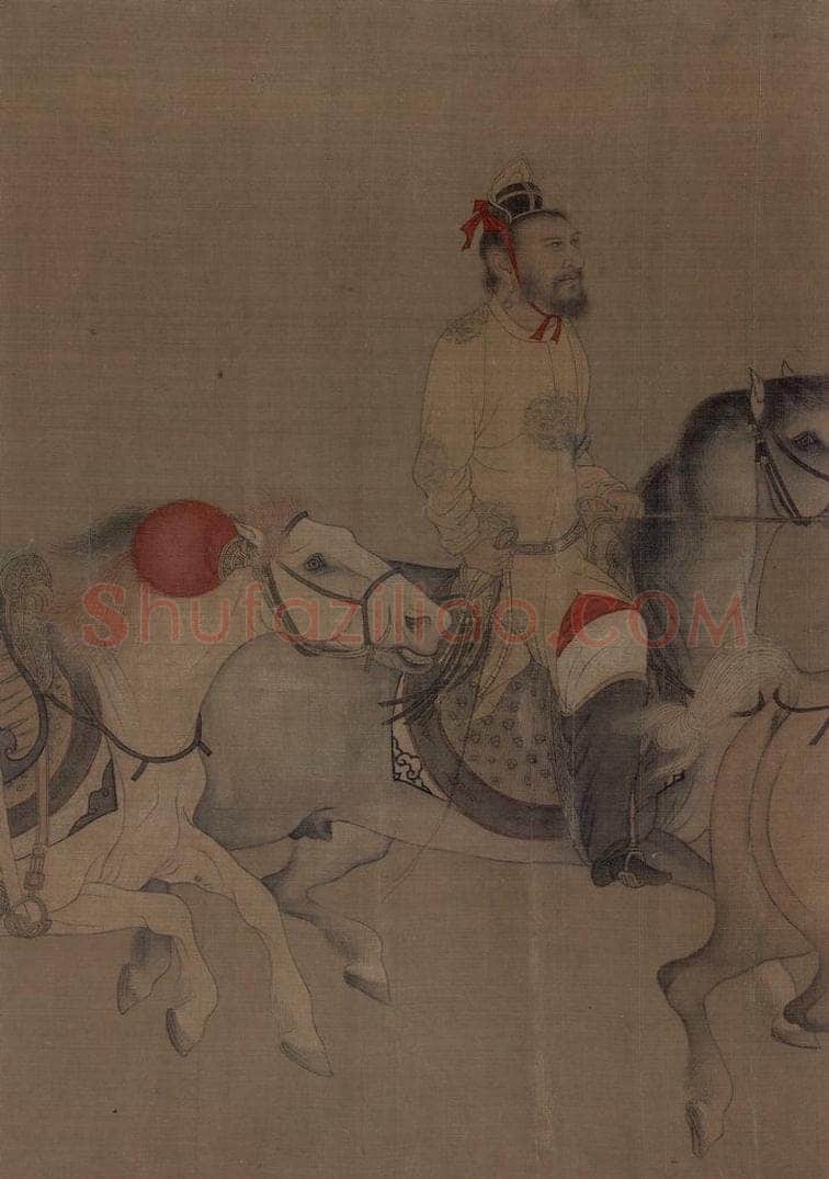宋 佚名 《番骑图》 书画作品
