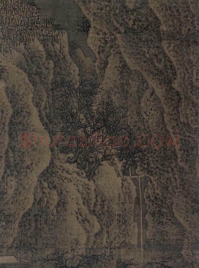 宋 范宽 《雪山楼阁图》 书画作品
