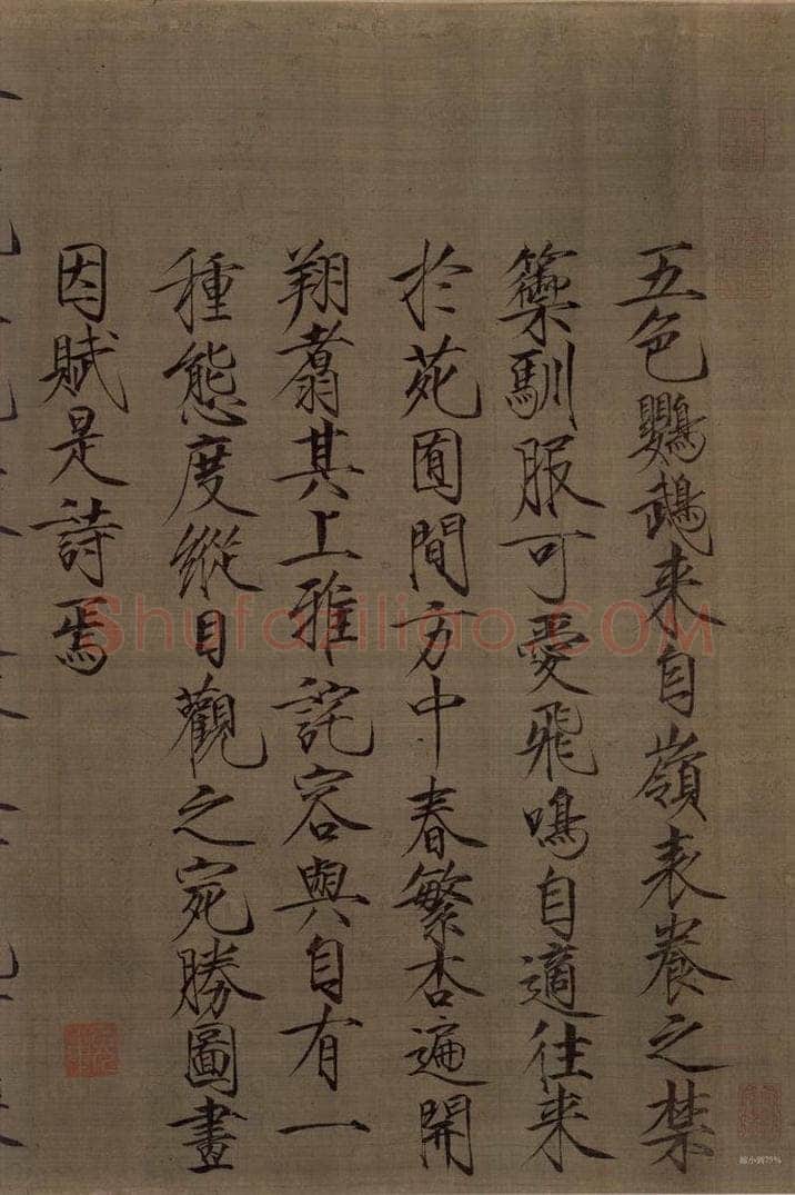 宋 赵佶 《五色鹦鹉图》 书画作品