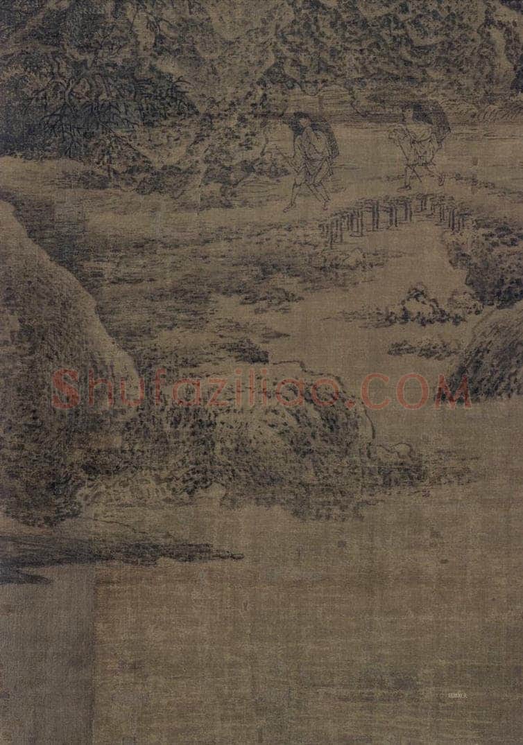 宋 范宽 《雪山楼阁图》 书画作品