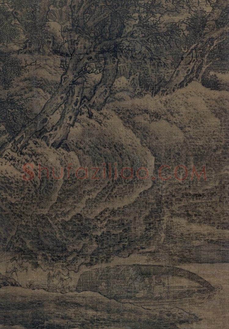 宋 范宽 《雪山楼阁图》 书画作品