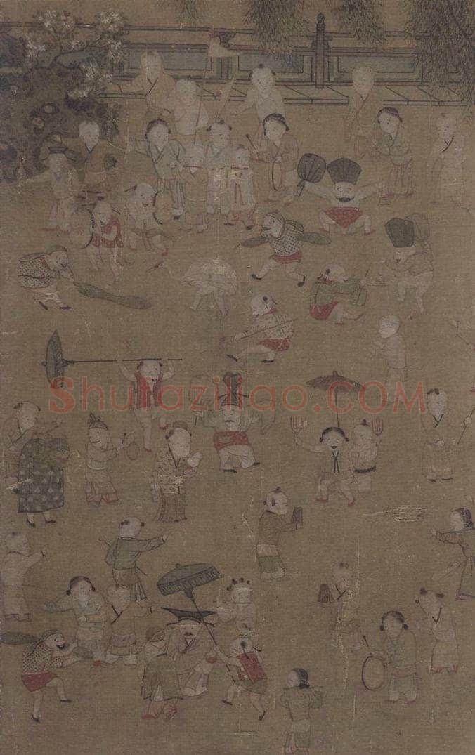 宋 佚名 《百子图》 书画作品
