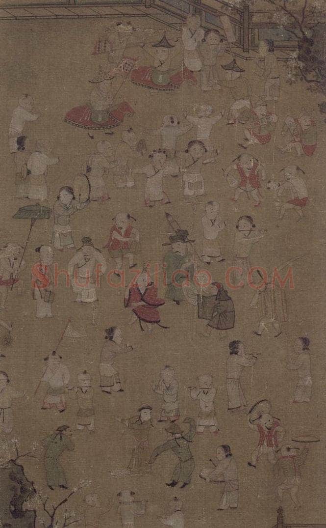 宋 佚名 《百子图》 书画作品