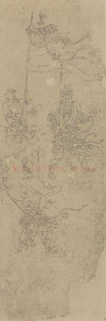 宋 佚名 《道子墨宝：诸神朝谒图》 书画作品