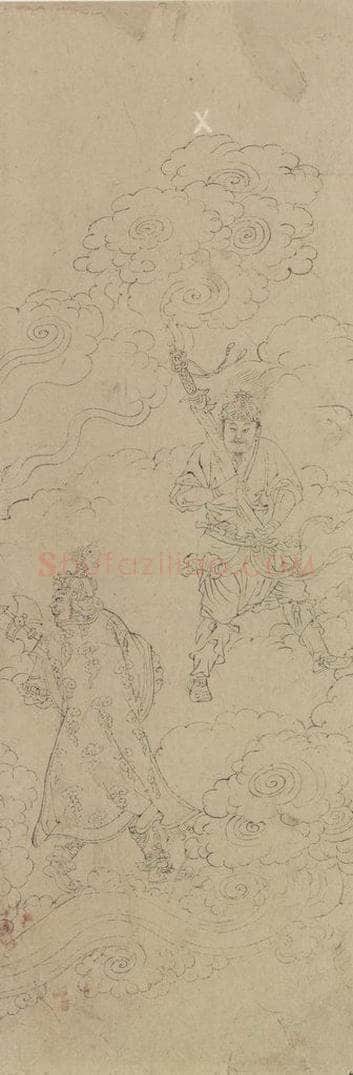 宋 佚名 《道子墨宝：诸神朝谒图》 书画作品