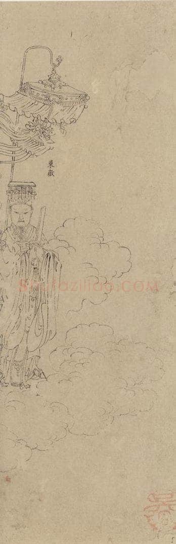 宋 佚名 《道子墨宝：诸神朝谒图》 书画作品