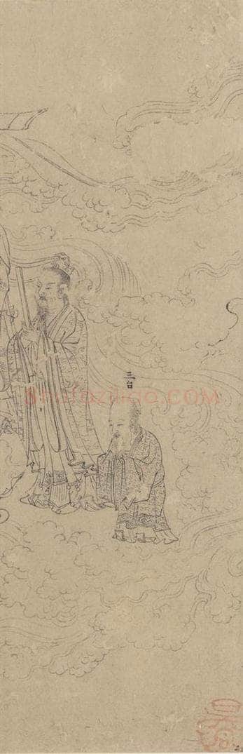 宋 佚名 《道子墨宝：诸神朝谒图》 书画作品
