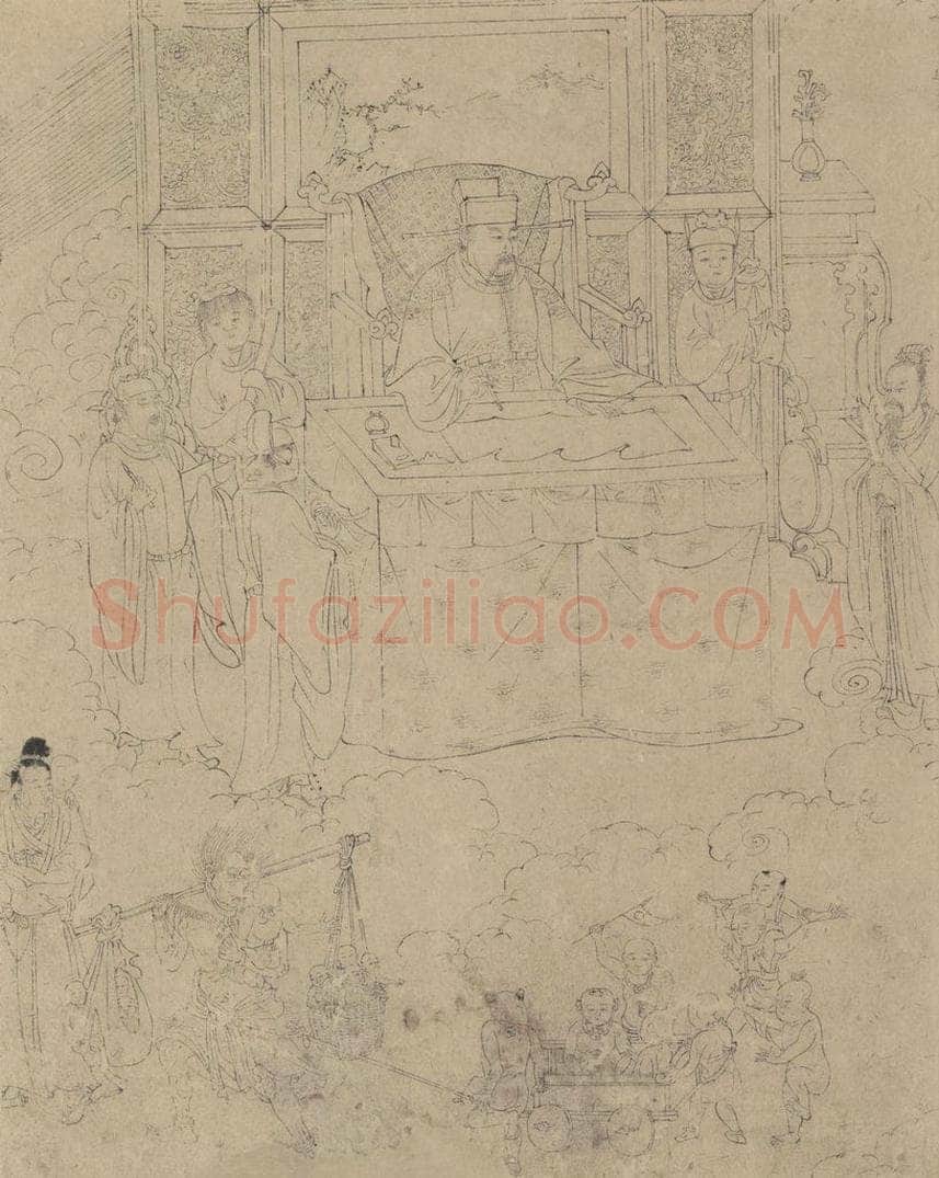 宋 佚名 《道子墨宝：地狱变相图》 书画作品