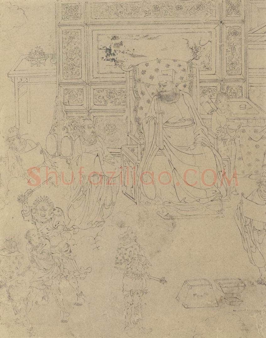 宋 佚名 《道子墨宝：地狱变相图》 书画作品