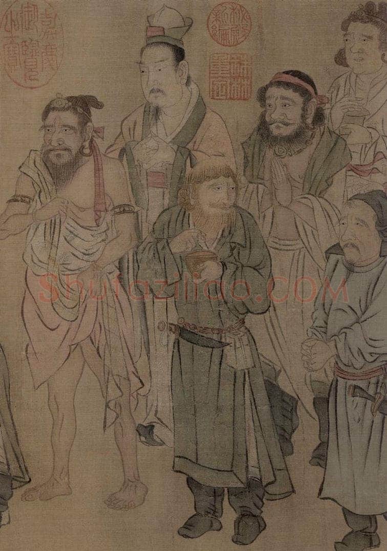 宋 赵光辅 《番王礼佛图》 书画作品