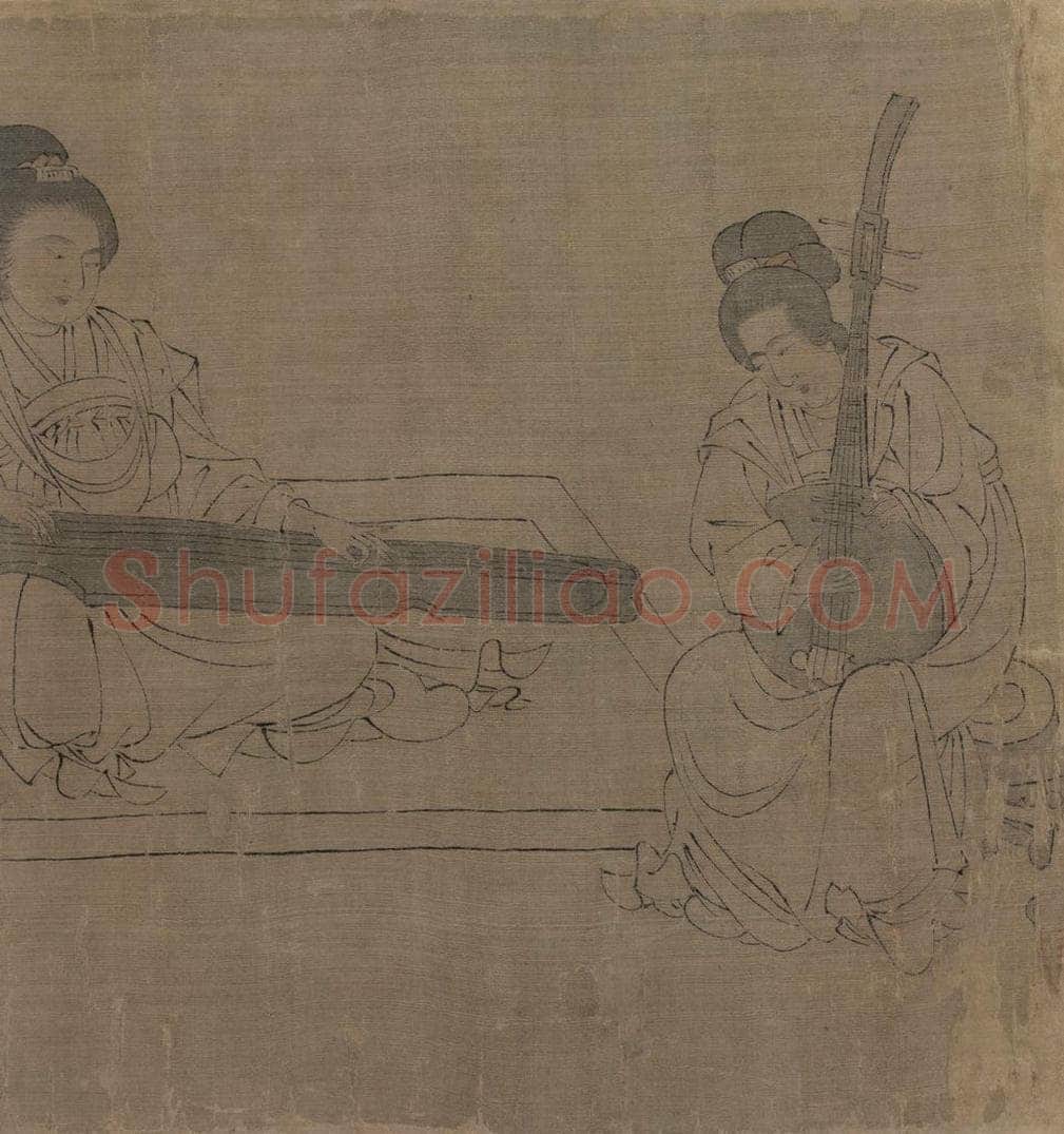 宋 佚名 《仿周文矩宫中图》 书画作品