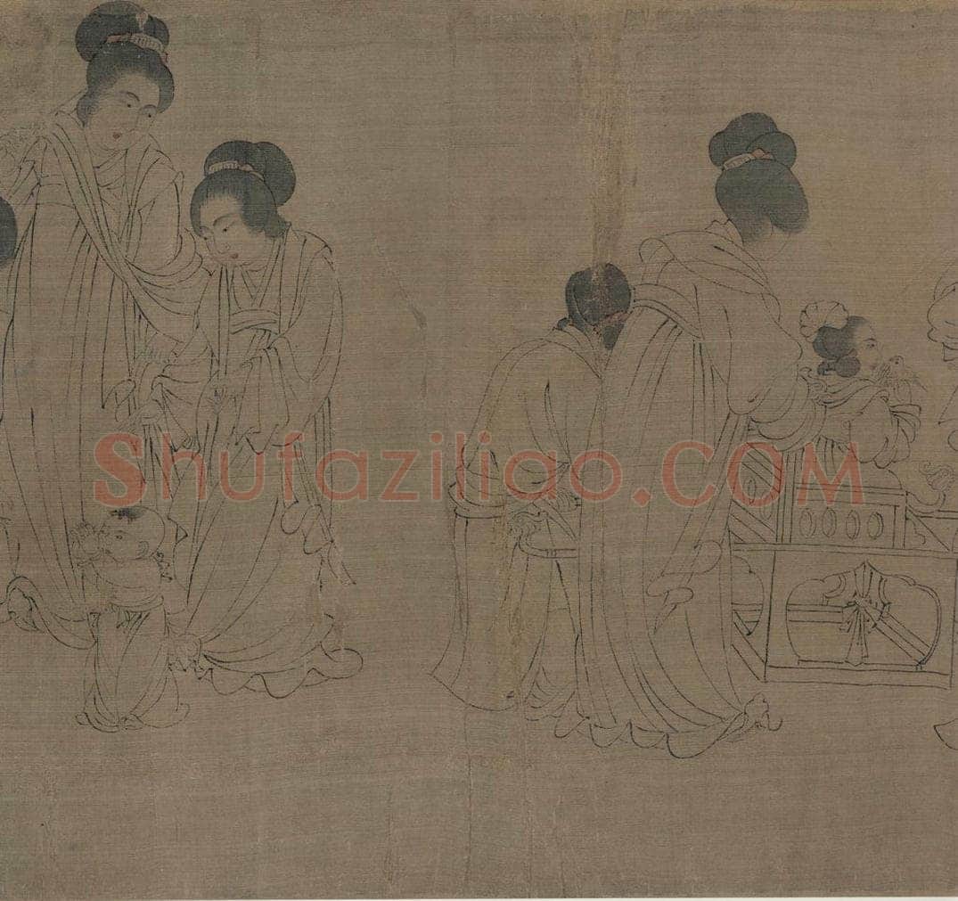 宋 佚名 《仿周文矩宫中图》 书画作品