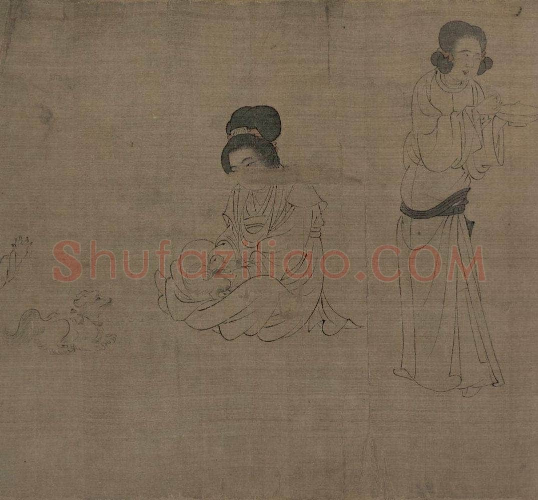宋 佚名 《仿周文矩宫中图》 书画作品