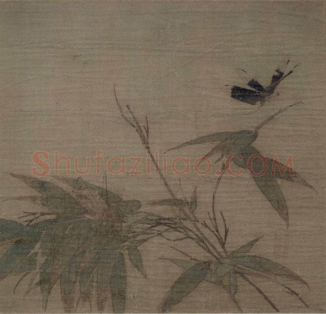 宋 佚名 《竹虫图》 书画作品