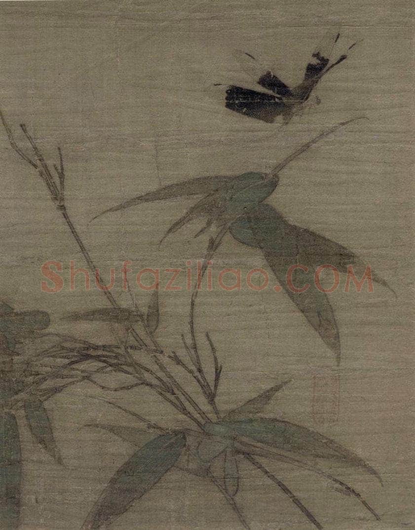 宋 佚名 《竹虫图》 书画作品