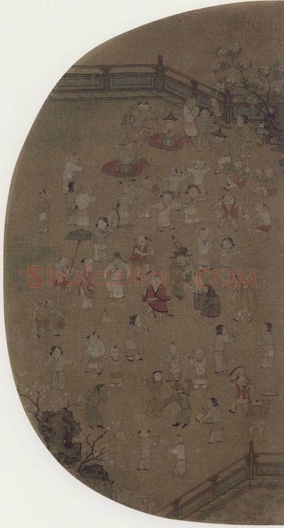 宋 佚名 《百子图》 书画作品