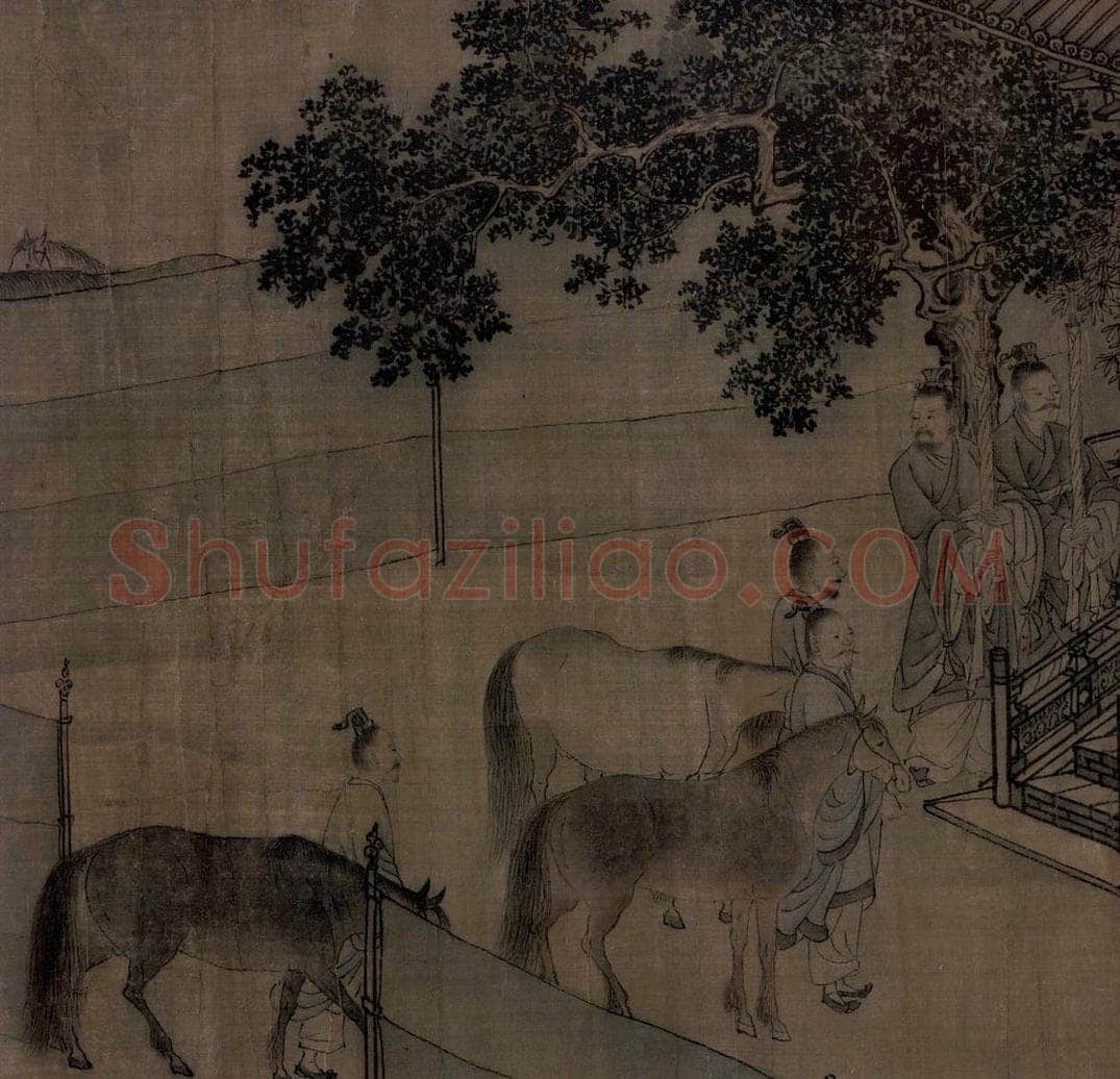 宋 李唐（传） 《晋文公复国图》 书画作品