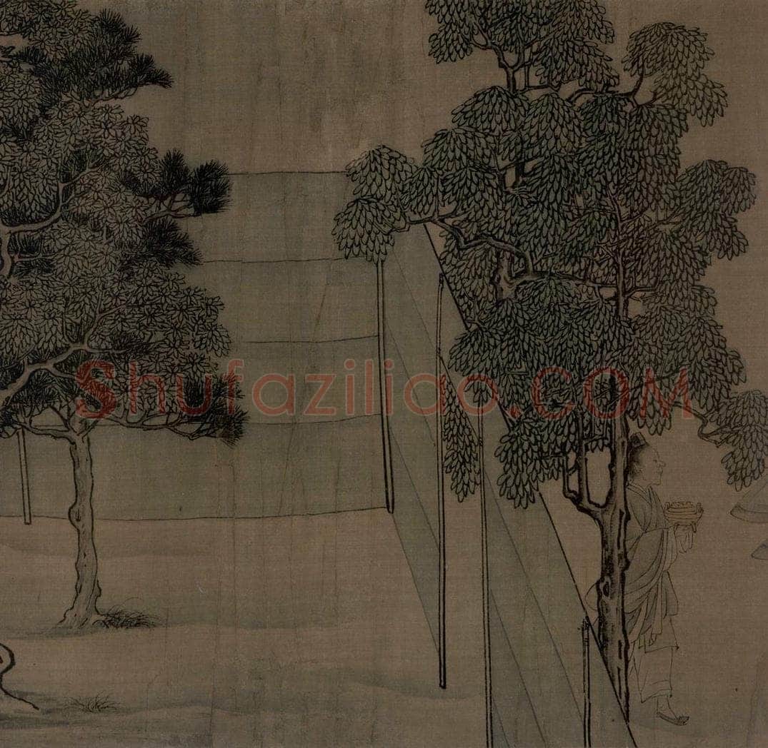 宋 李唐（传） 《晋文公复国图》 书画作品