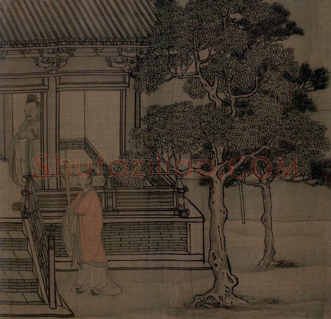 宋 李唐（传） 《晋文公复国图》 书画作品