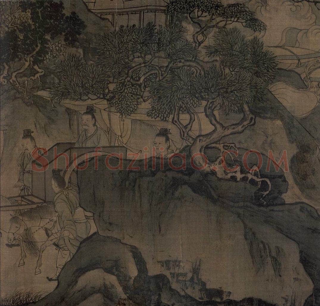 宋 李唐（传） 《晋文公复国图》 书画作品