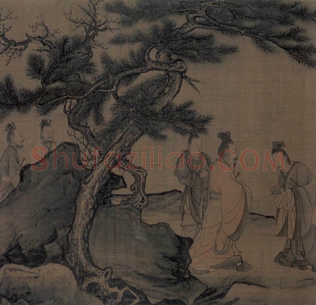 宋 李唐（传） 《晋文公复国图》 书画作品