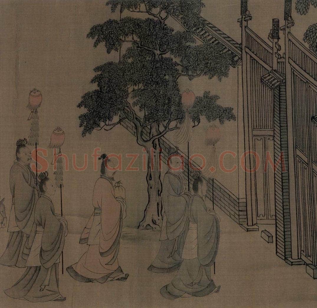 宋 李唐（传） 《晋文公复国图》 书画作品