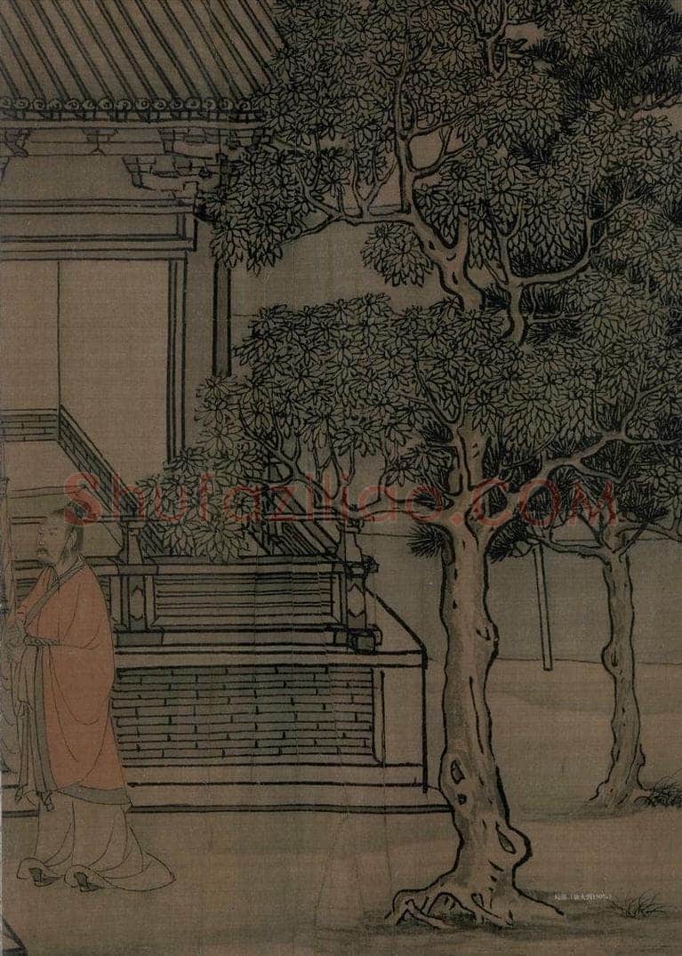 宋 李唐（传） 《晋文公复国图》 书画作品