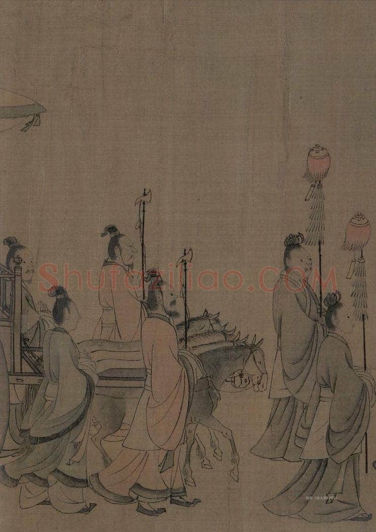 宋 李唐（传） 《晋文公复国图》 书画作品