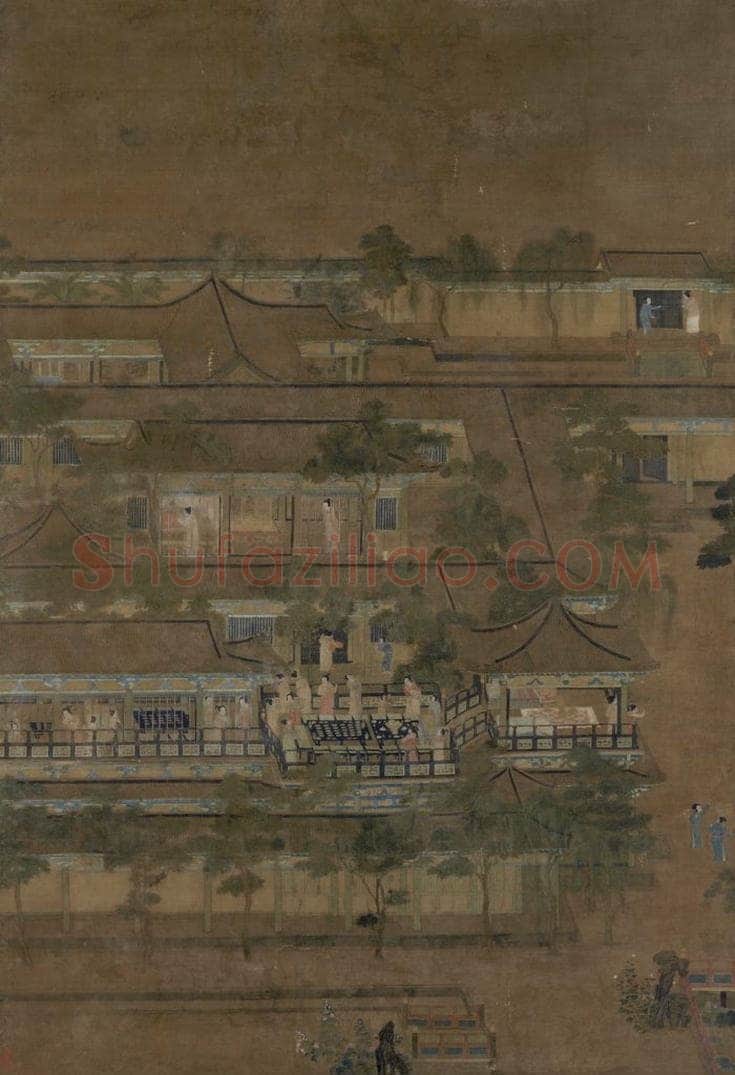 五代 佚名 《乞巧图》 书画作品