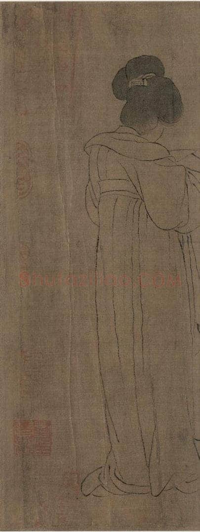 宋 佚名 《仿周文矩宫中图》 书画作品