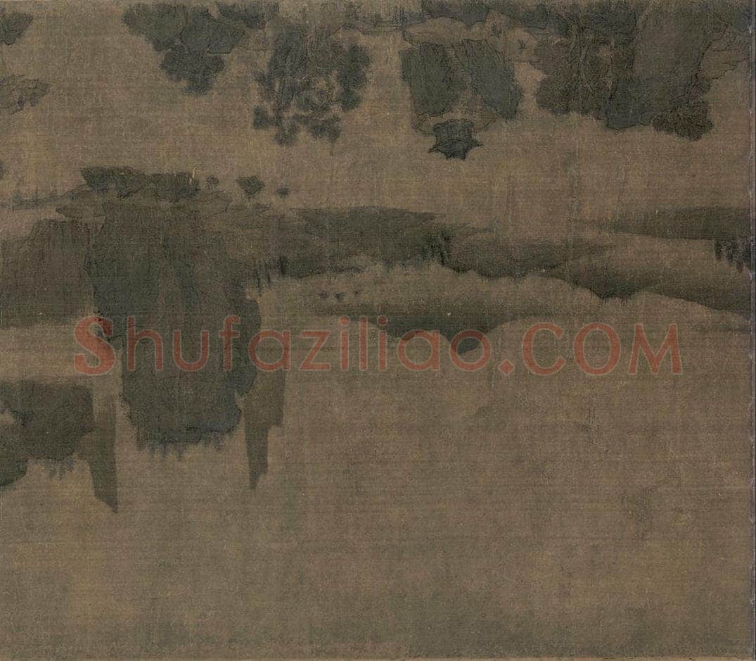 宋 佚名 《别苑春山图》 书画作品