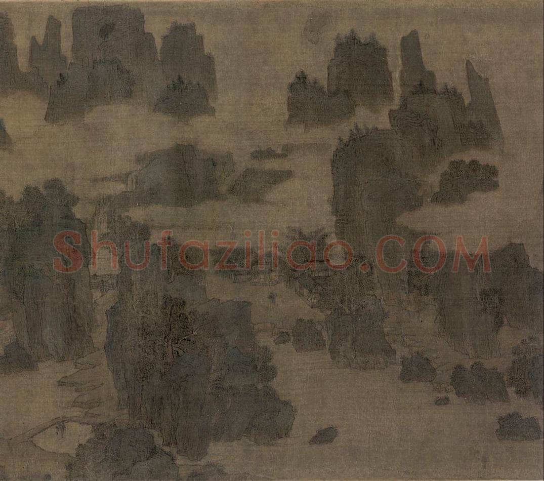 宋 佚名 《别苑春山图》 书画作品