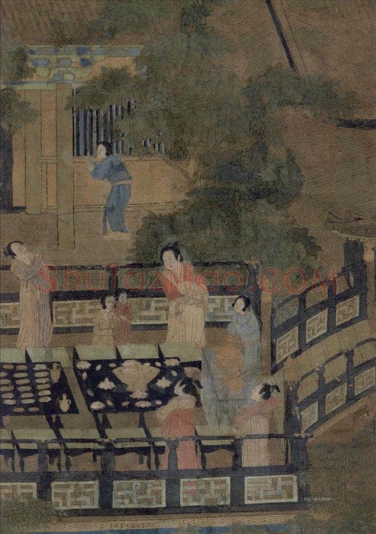 五代 佚名 《乞巧图》 书画作品