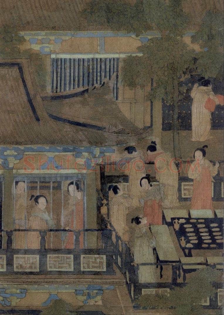 五代 佚名 《乞巧图》 书画作品