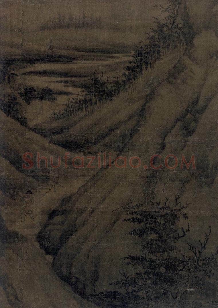 五代 董源(传) 《溪岸图》 书画作品